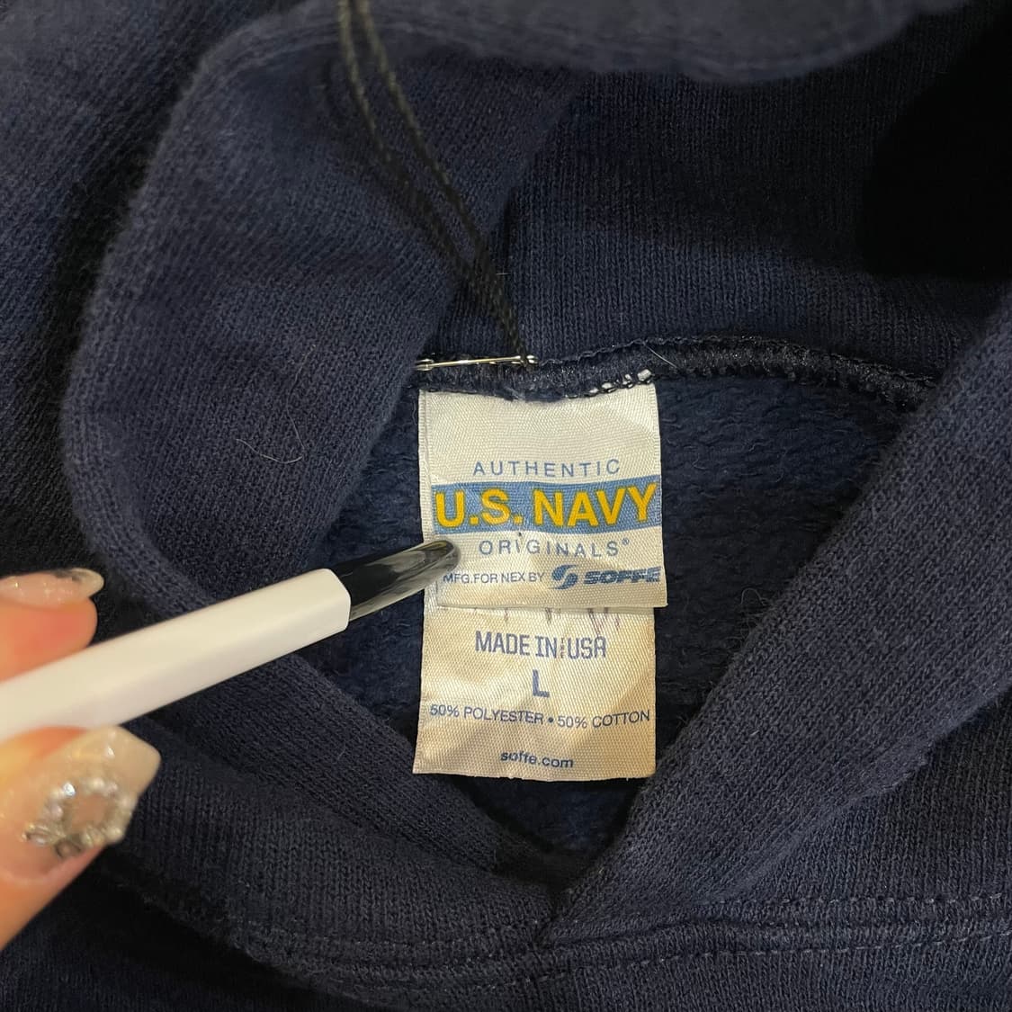 (L) USA Soffe NAVY 밀리터리 미해군 후드티    상품이미지6