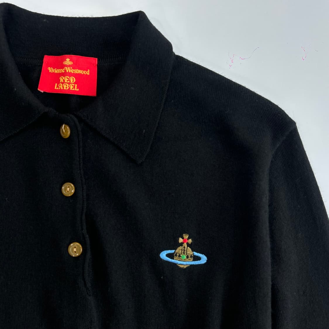 Vivienne westwood 비비안웨스트우드 레드라벨 블랙 카라니트  상품이미지4