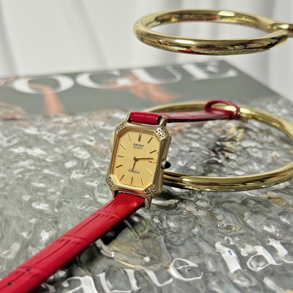 세이코 빈티지 엑셀린 엔틱 쿼츠시계 상품이미지1