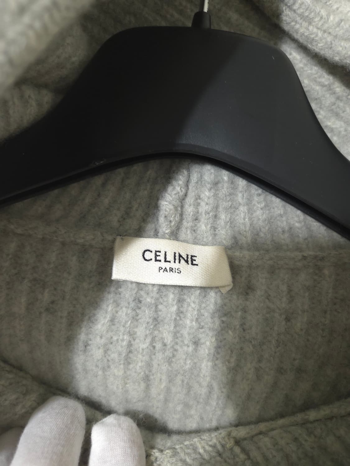 [새상품급] 셀린느 리브드 울 니트 후드 Gray L Size 상품이미지2