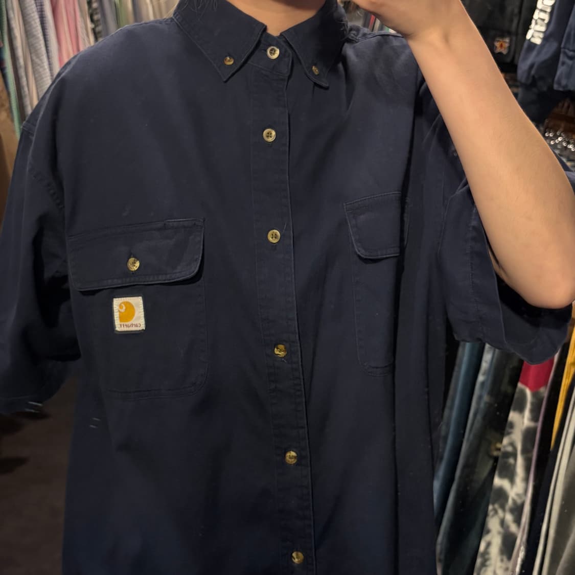 [IM] Carhartt 칼하트 반팔 셔츠 네이비 상품이미지3