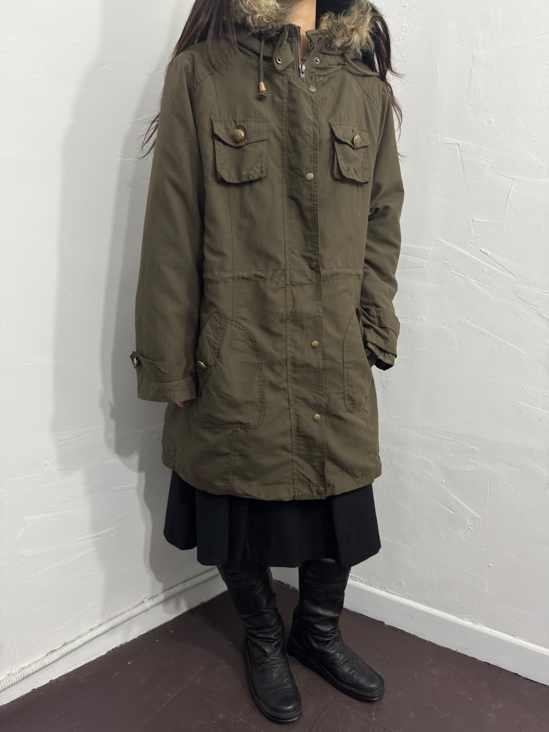 cpa fur detail hood jacket 상품이미지6