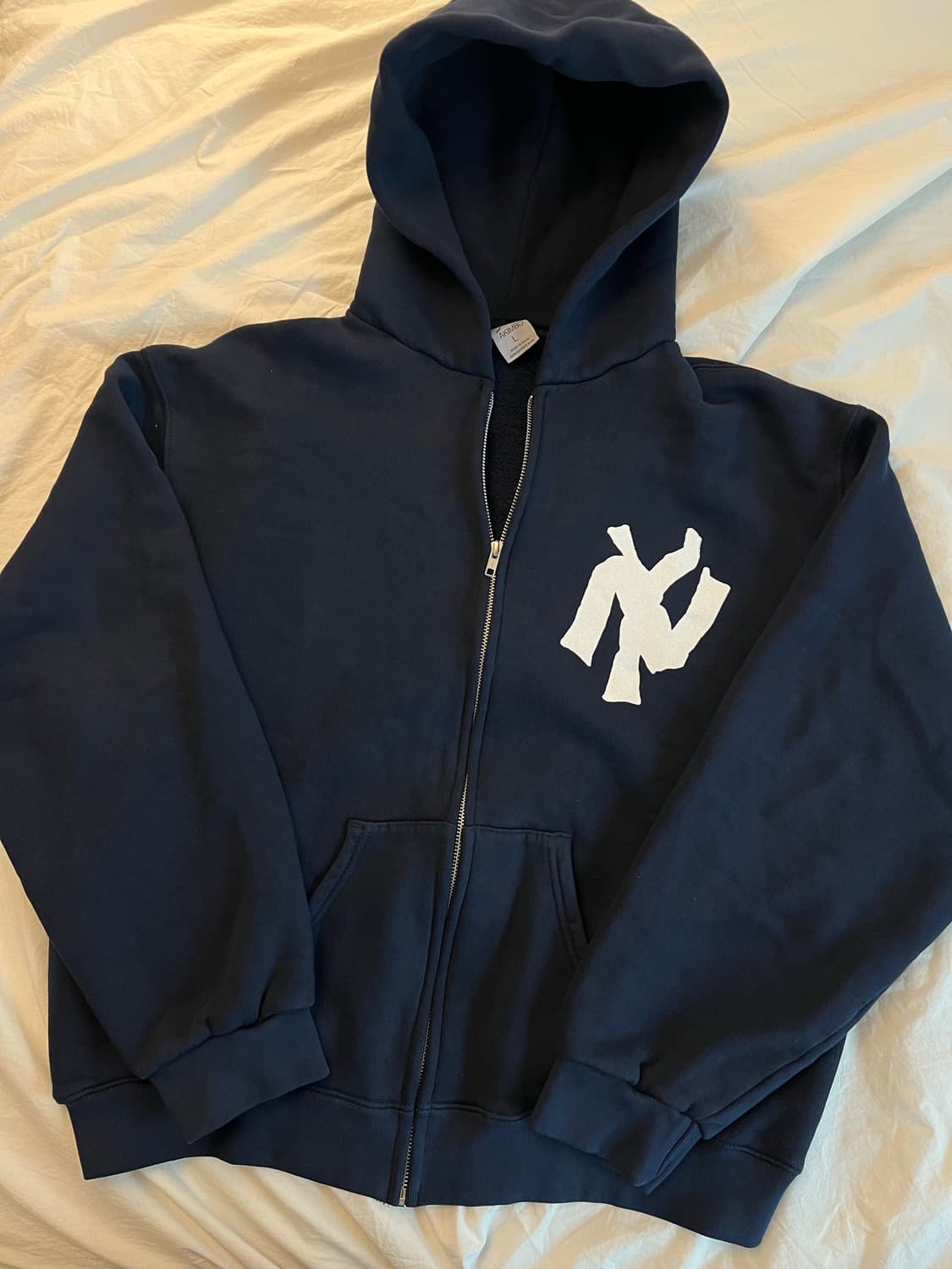 [초초레어] 아킴보 클럽 f&f 샘플 뉴욕 후드집업 딥 네이비 상품이미지1