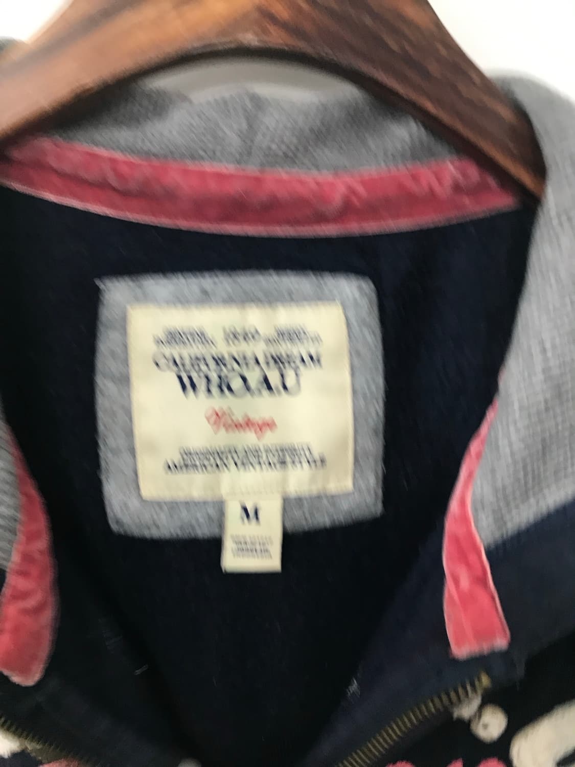 휴아유 y2k 와투케 네이비 후드집업 상품이미지6