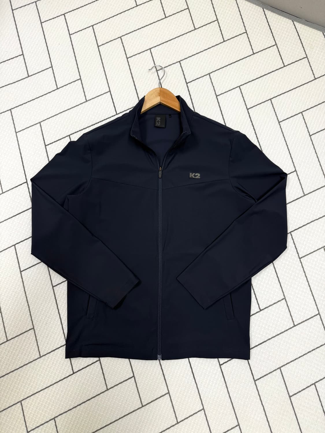 남성 100 슬림 / K2 냉감 집업 바람막이 네이비 상품이미지1