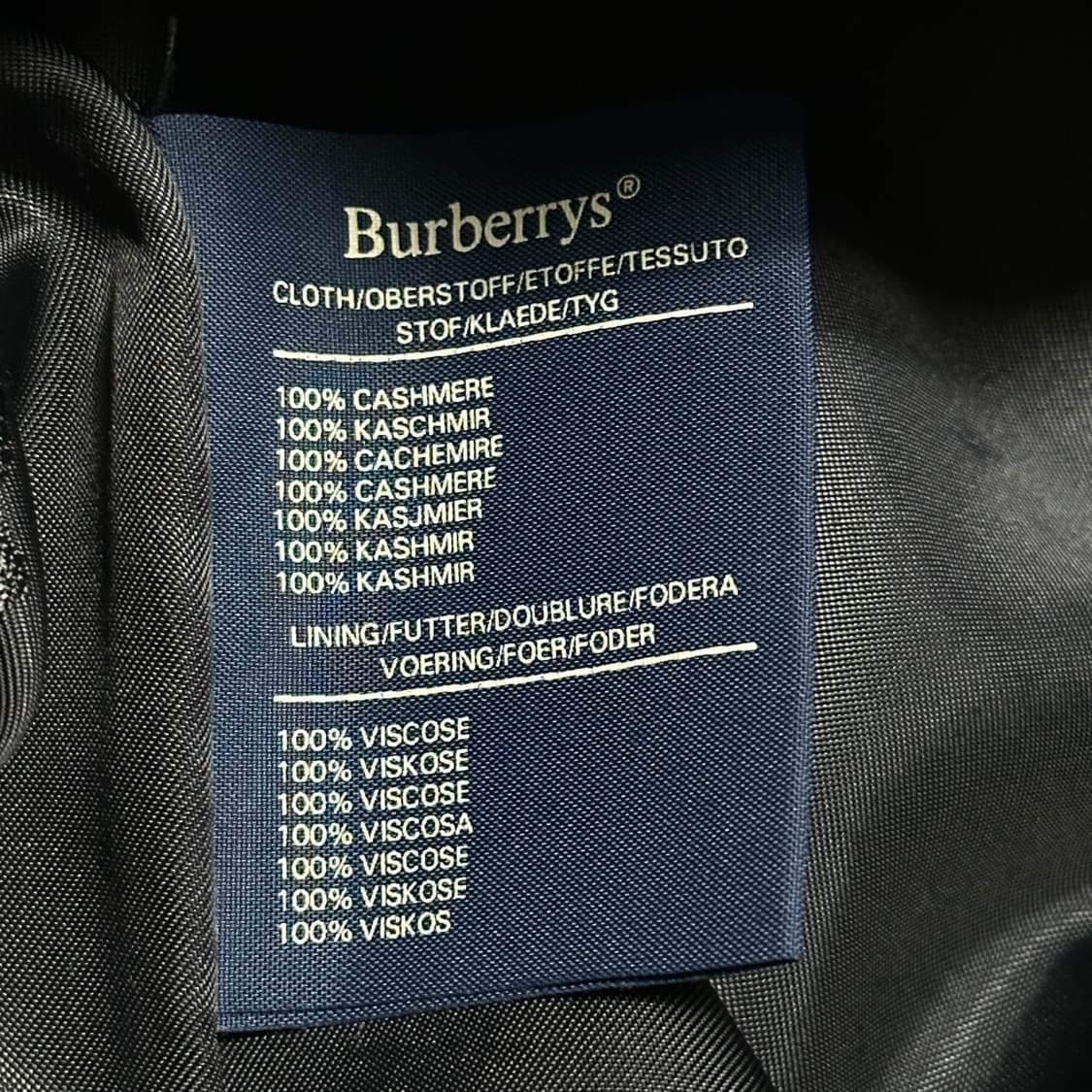 버버리 캐시미어 블랙 코트 상품이미지6