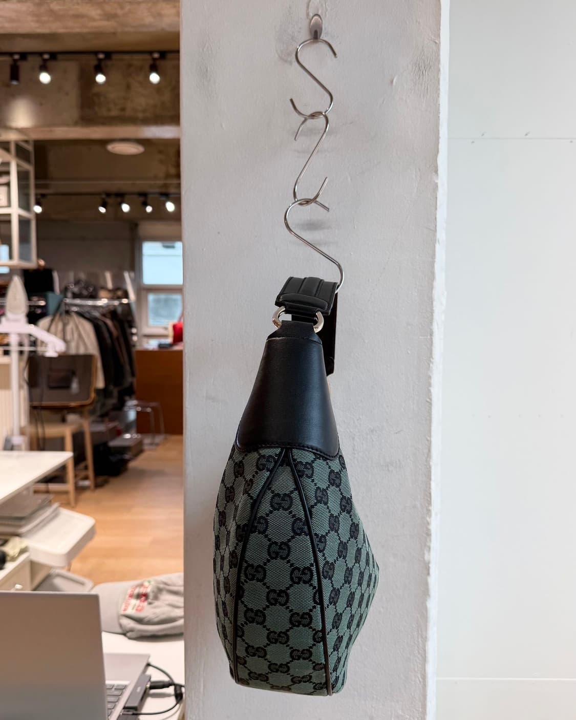 구찌 그린 자카드 호보 숄더백 상품이미지3