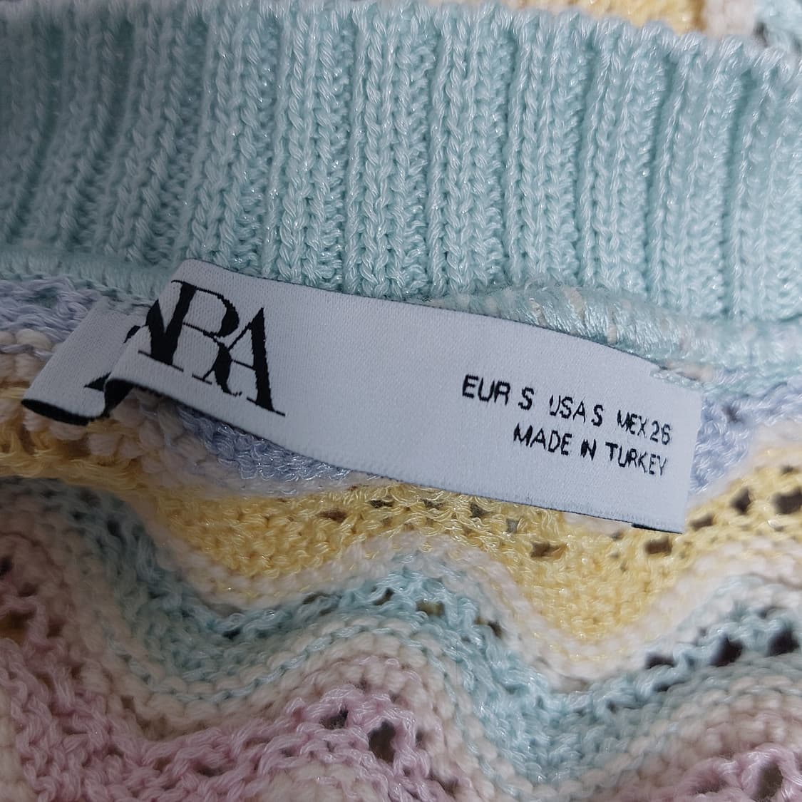 y2k 모리걸 zara 자라 웨이브 크로셰 니트 조끼 베스트 상품이미지5