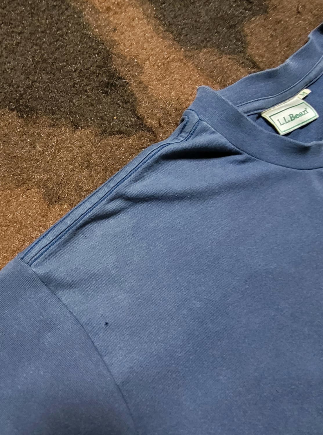 LLBean  (작은홀) 남성용 빈티지 블루 반팔티(M) 상품이미지5