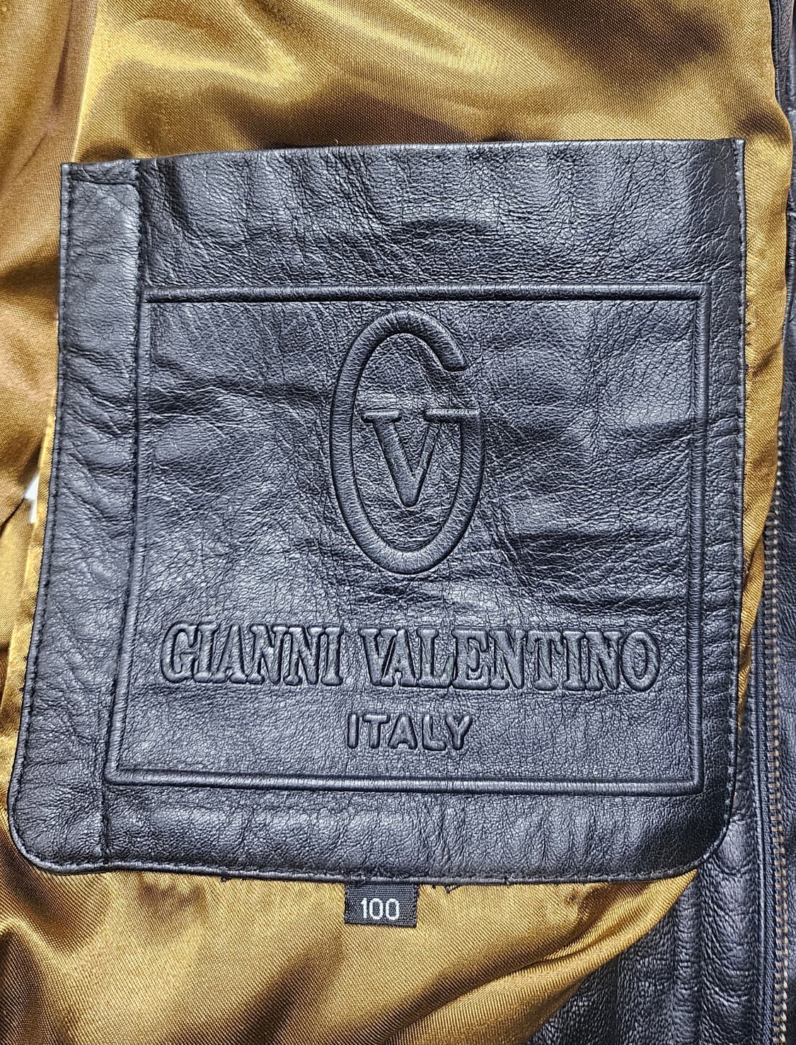 지아니 발렌티노 빈티지 가죽자켓100 양가죽 봄버자켓 XD34 상품이미지5