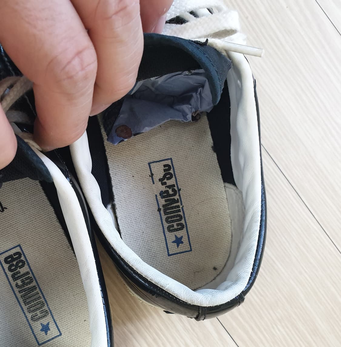 컨버스 원스타 블랙 레더 스니커즈(270-275) 상품이미지8