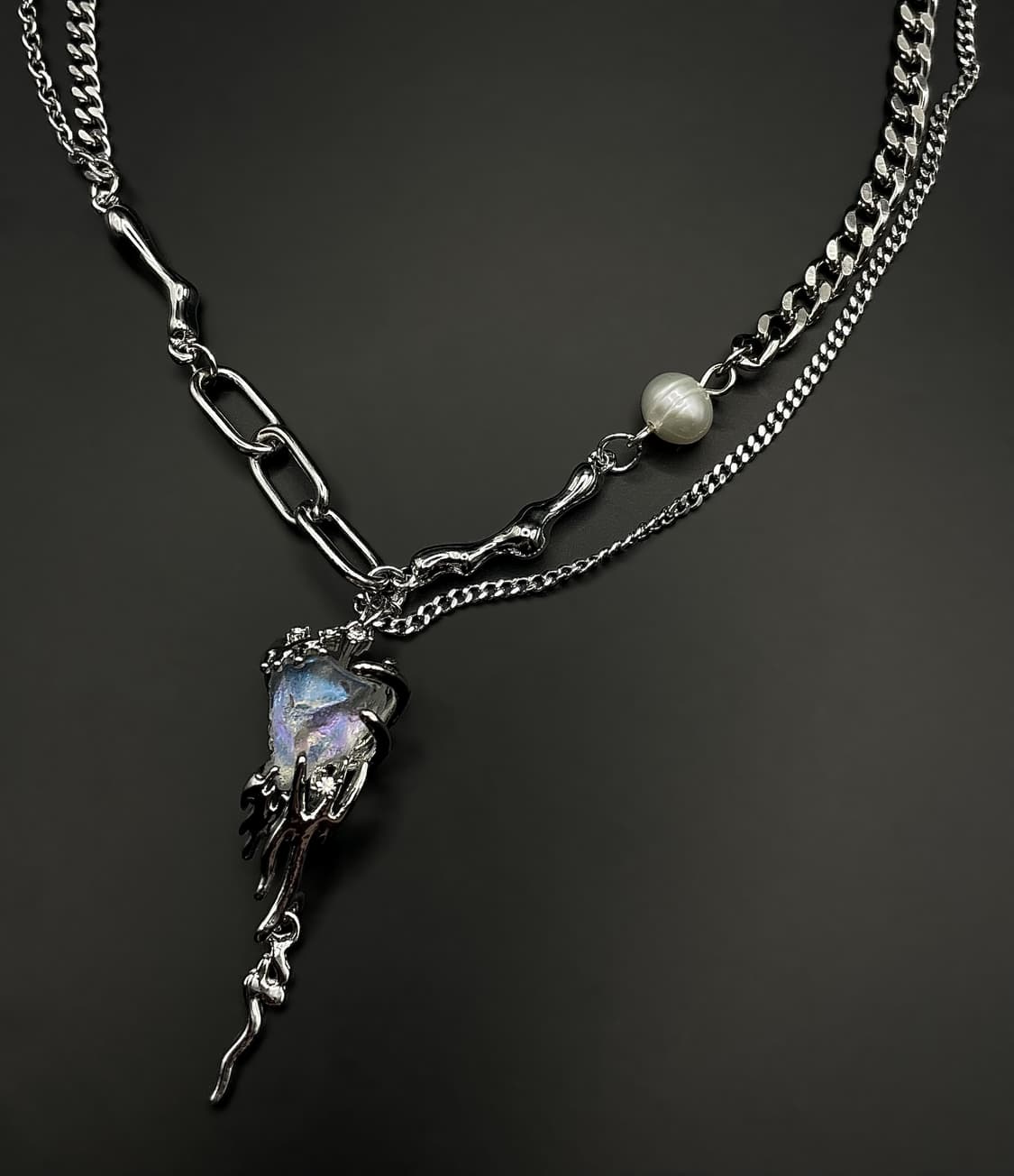 Real pearl v necklace 상품이미지7