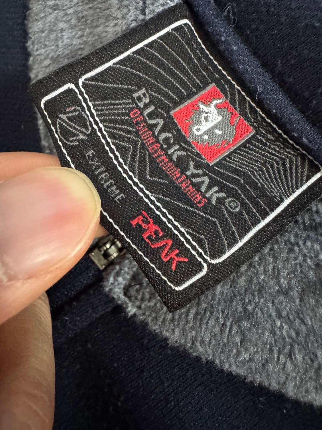 블랙야크 빅 로고 등산 기모 반집업 티셔츠 XL 네이비 상품이미지3