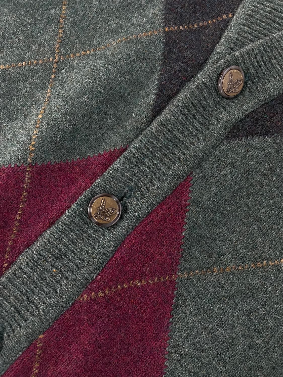 [XL] 라일앤스콧 아가일 퓨어 램스울 가디건 상품이미지5