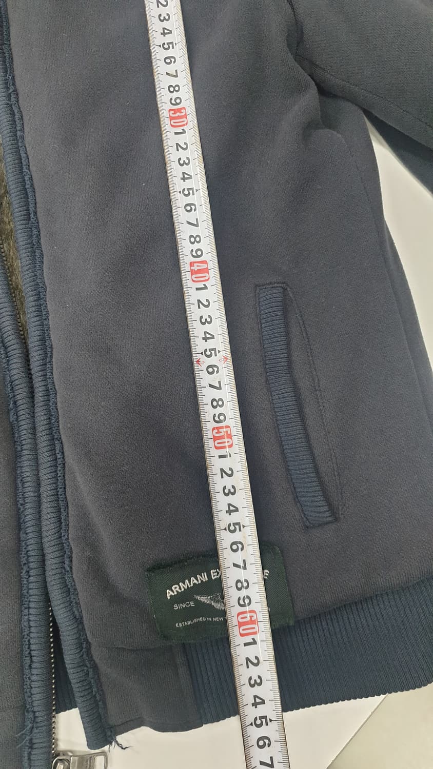 알마니Exchange 후드 퍼 집업 S 네이비 상품이미지7