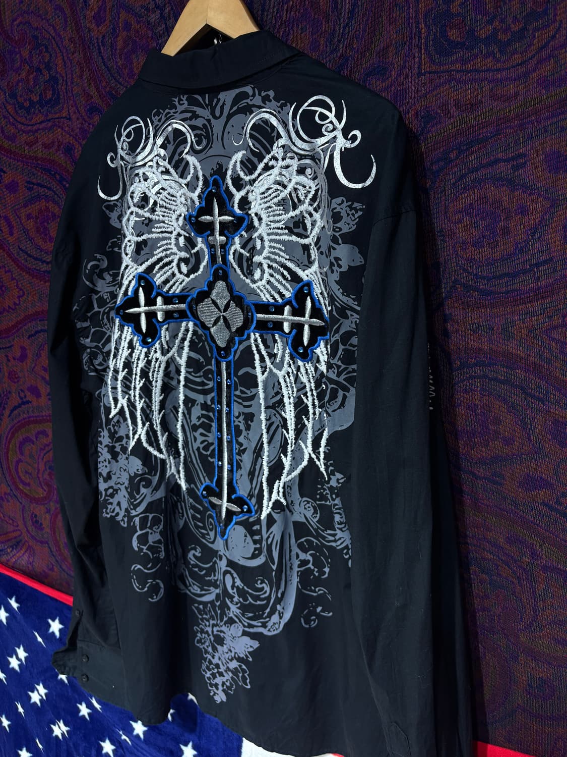 Vietorious 고딕 펑크 십자가 블랙셔츠 상품이미지9