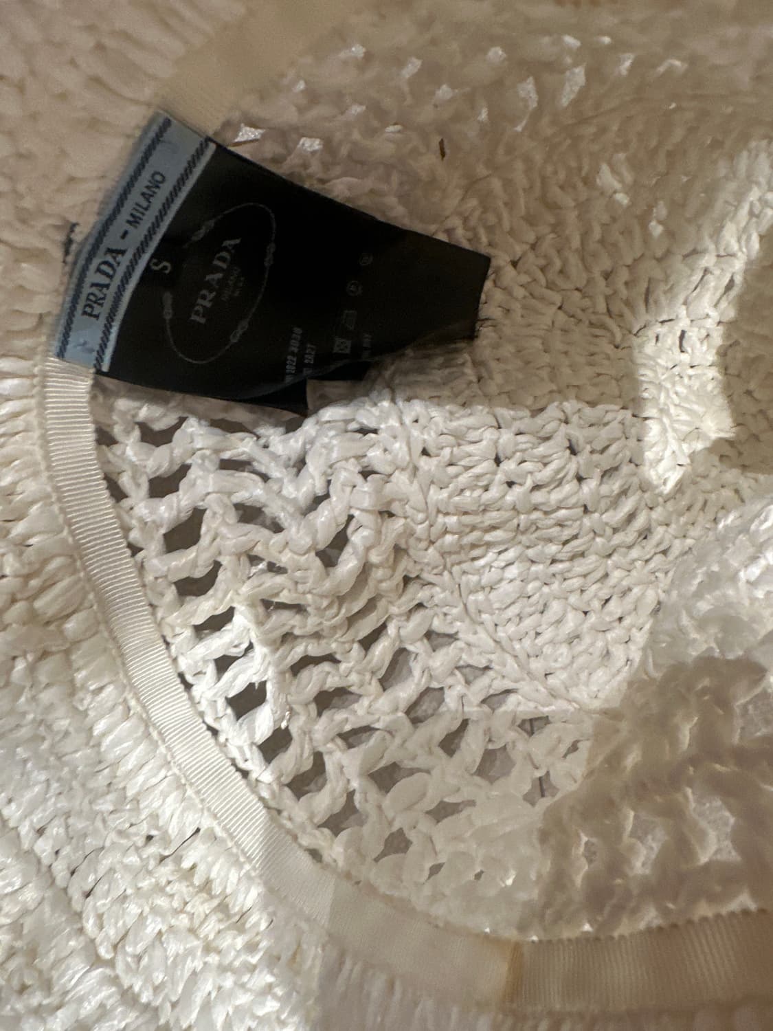 프라다 라피아 크로셰 버킷햇 상품이미지3