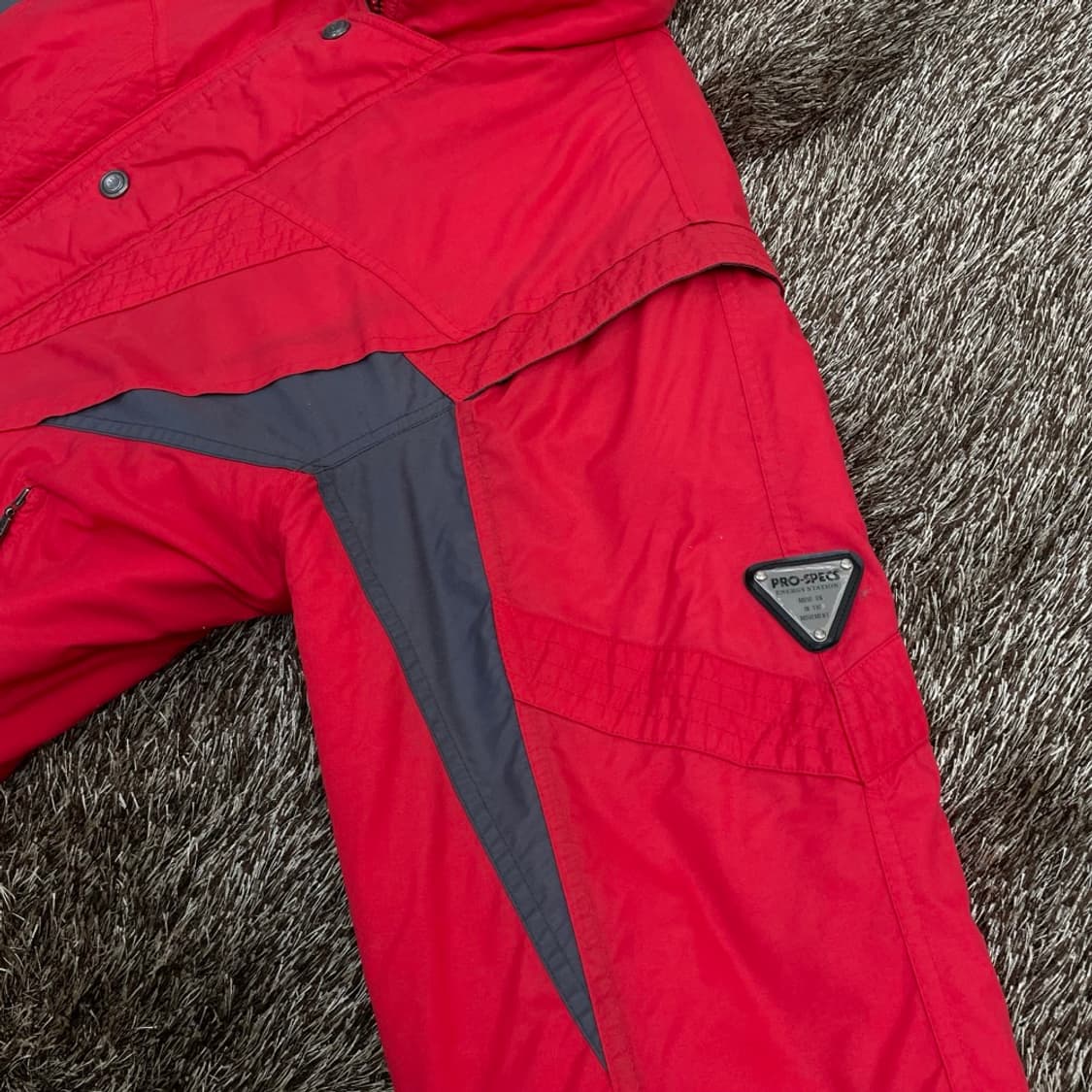 프로스펙스 PRO-SPECS 90s 레드 그레이 올드스쿨 패딩 점퍼 M 상품이미지7