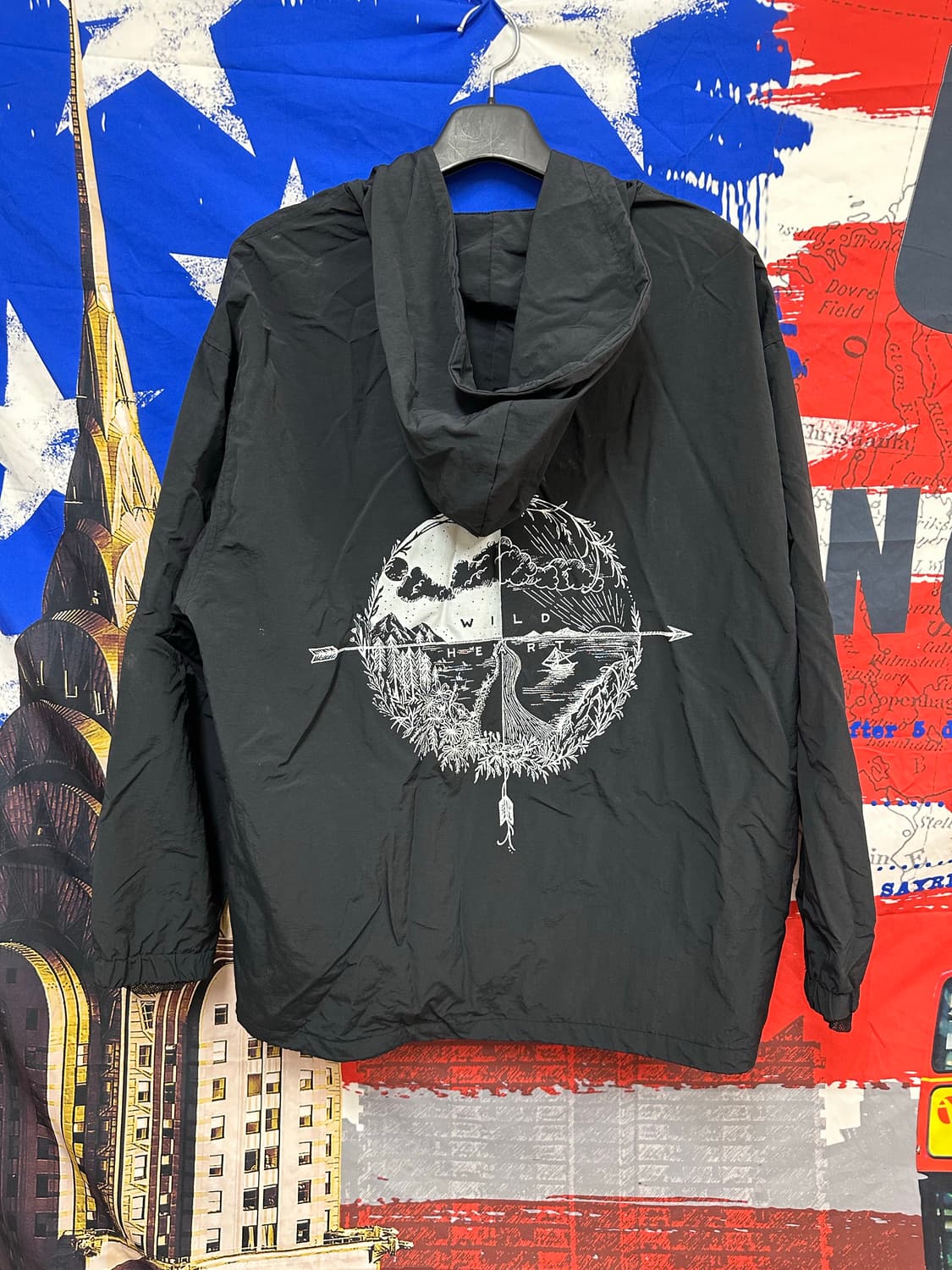 빈티지 스트릿 와일드 오버핏 바람막이3xL115 상품이미지5