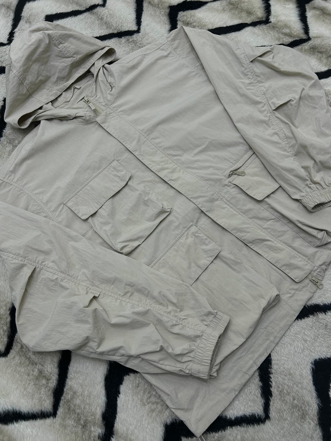 [XL]프리즘웍스 CN 유틸리티 나일론 파카/아이보리 상품이미지1