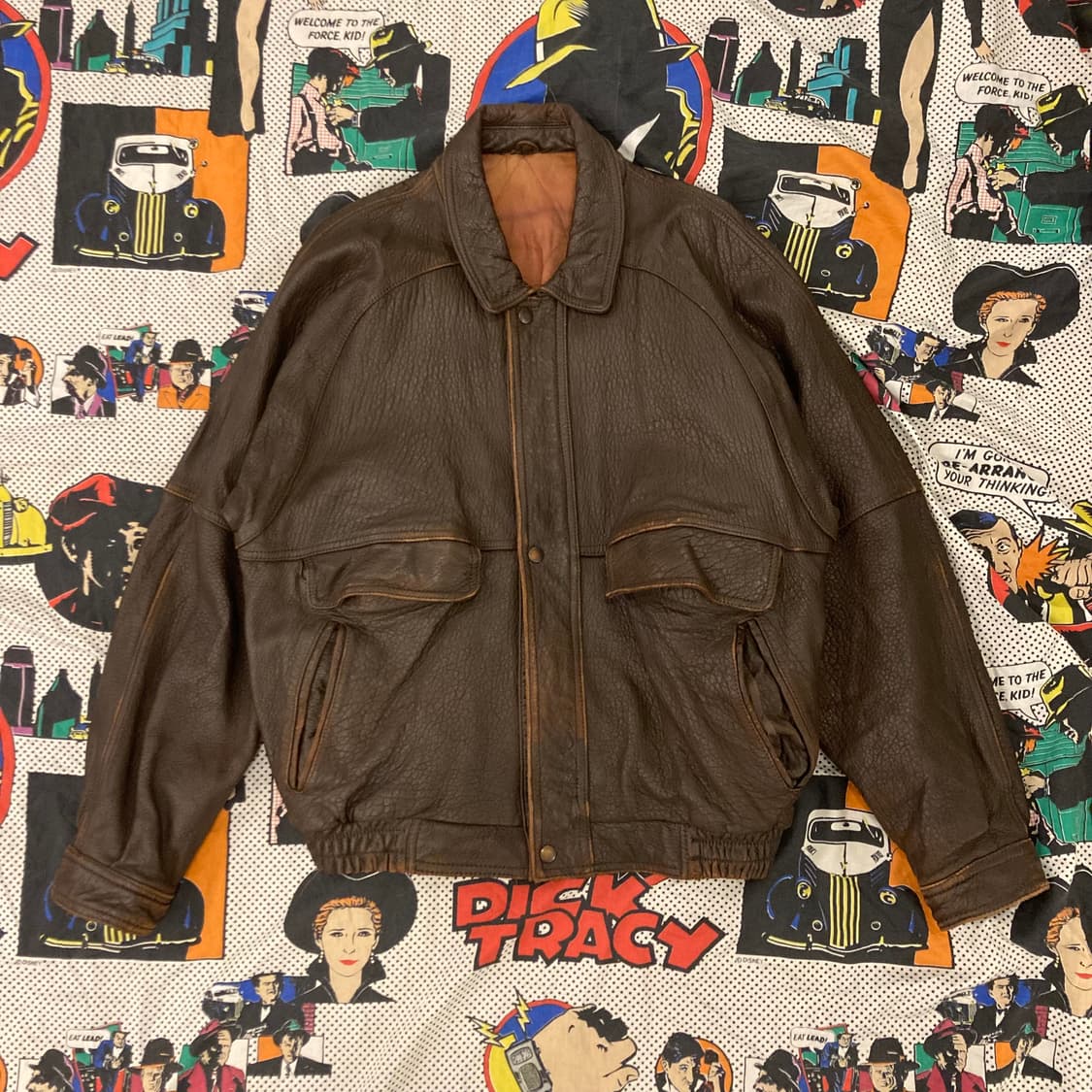 80s~90s 일본 빈티지 a2 a-2 양가죽 레더자켓 상품이미지1