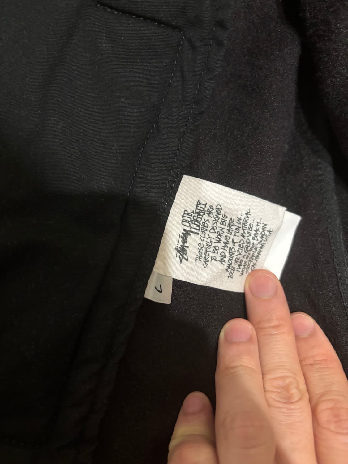 아워레가시워크샵 스투시 블루종 자켓 워시드 블랙 몰스킨 상품이미지8