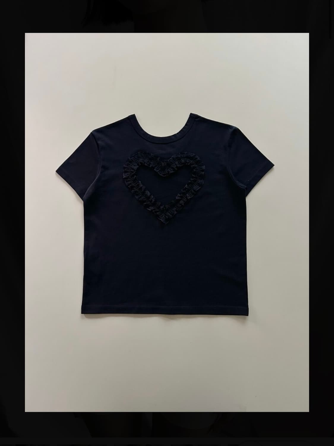 동은 dongeun 레이스 하트 티셔츠 네이비 lace heart t 상품이미지6