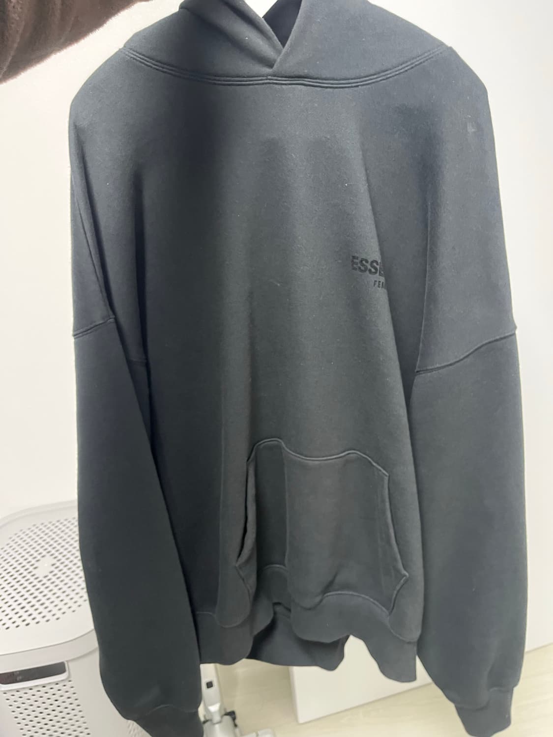 에센셜 블랙 후드 xl 상품이미지2