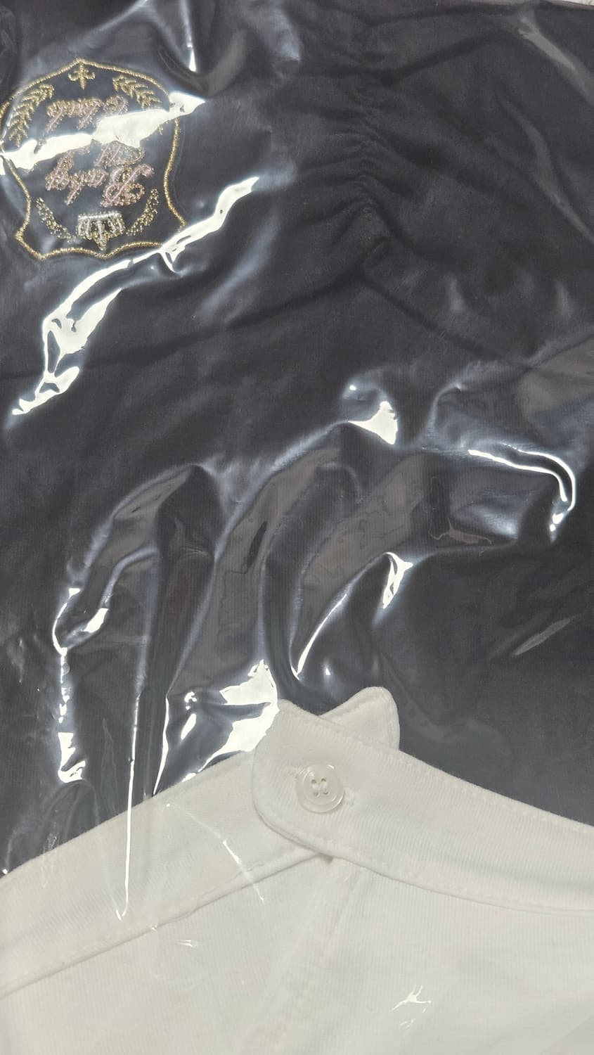 Charmy collar top (black)챠미 카라 탑 상품이미지2