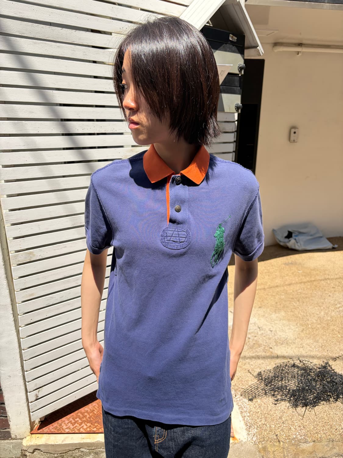 Polo Ralph Lauren 빅포니 네이비 반팔 카라 티셔츠 상품이미지2