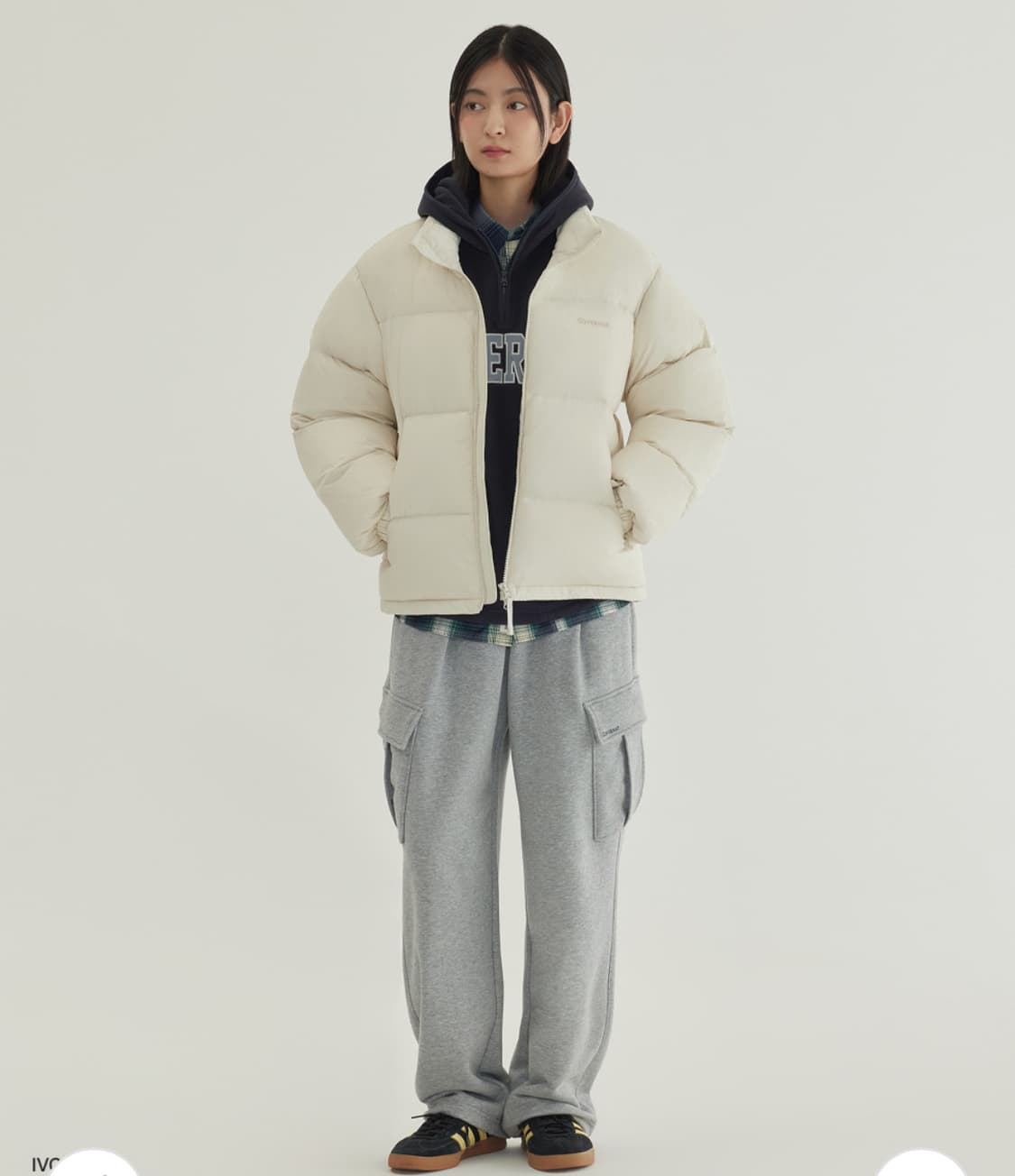 커버낫 RDS 숏 푸퍼 다운 아이보리 M 새상품 상품이미지9