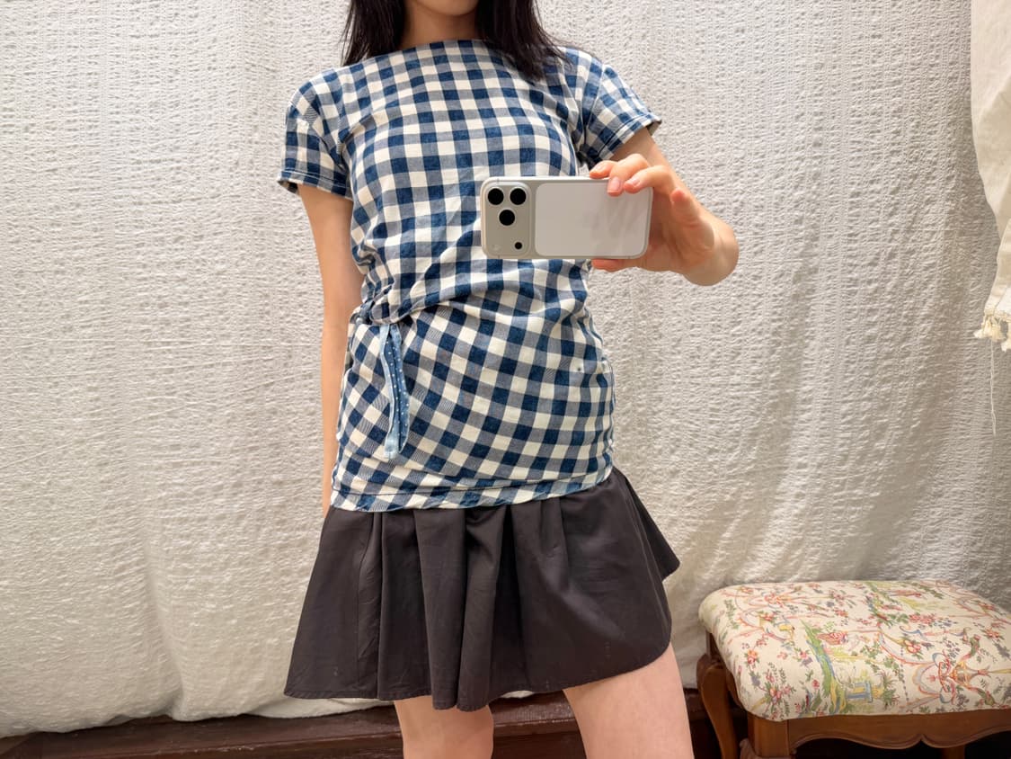 Purple navy mini skirt 상품이미지2