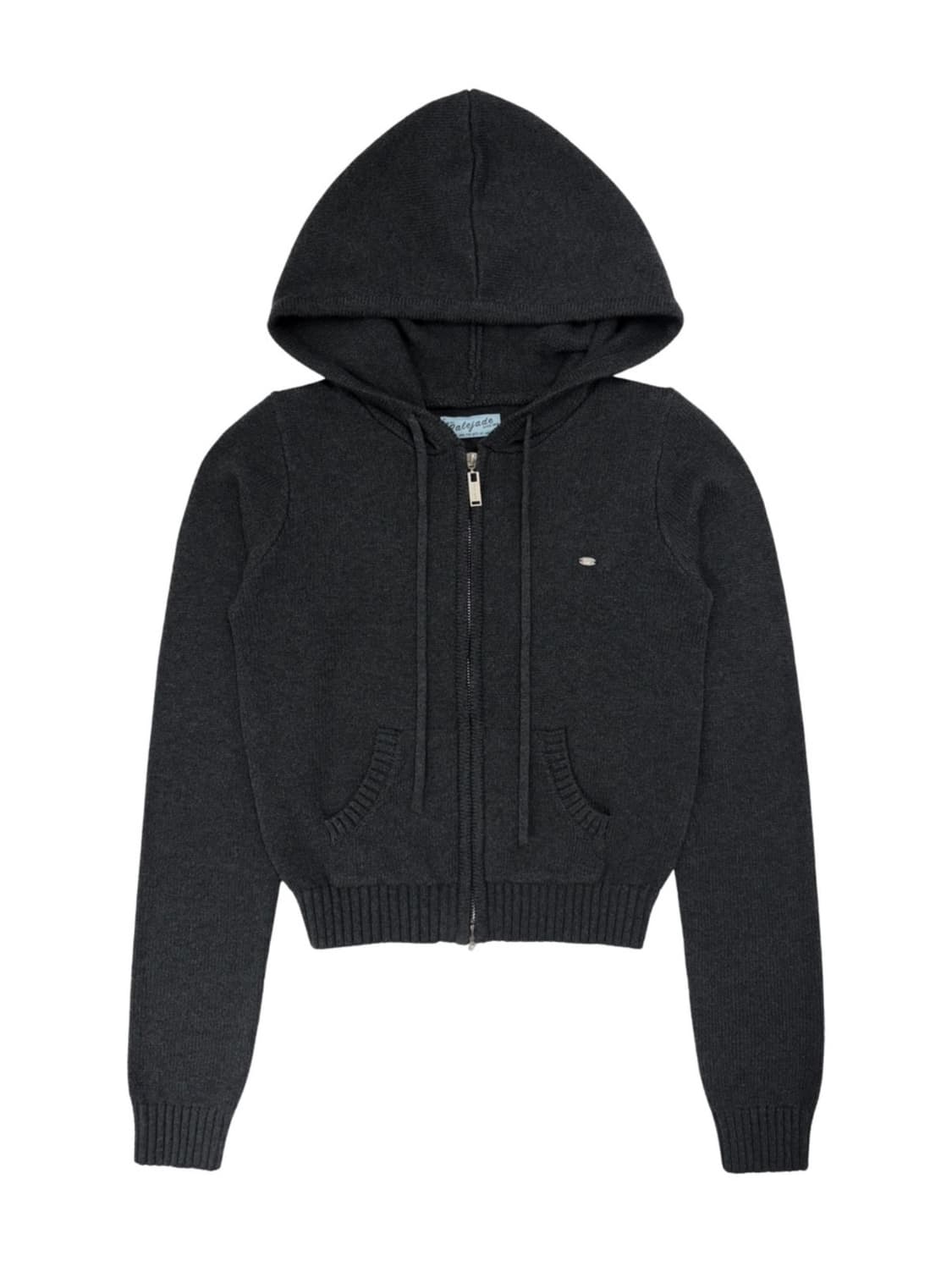 페일제이드 Cotton Knit Hooded Zip-up 차콜 상품이미지1
