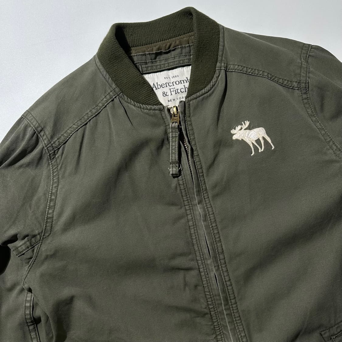 아베크롬비 워시드 코튼 봄버 블루종 자켓 상품이미지3