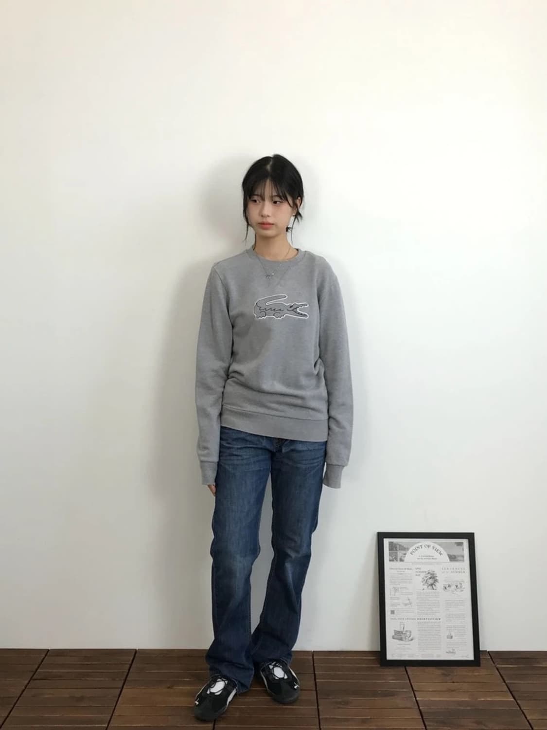 Lacoste Big Logo Sweatshirt Gray 상품이미지1