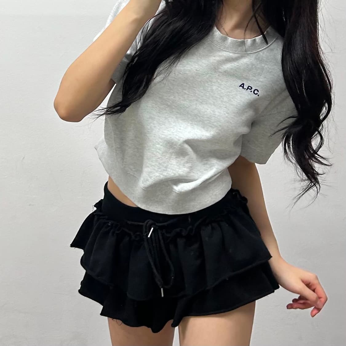 APC 아페쎄 23ss 그레이 스웻 걸즈 반팔 티셔츠(S) 상품이미지2