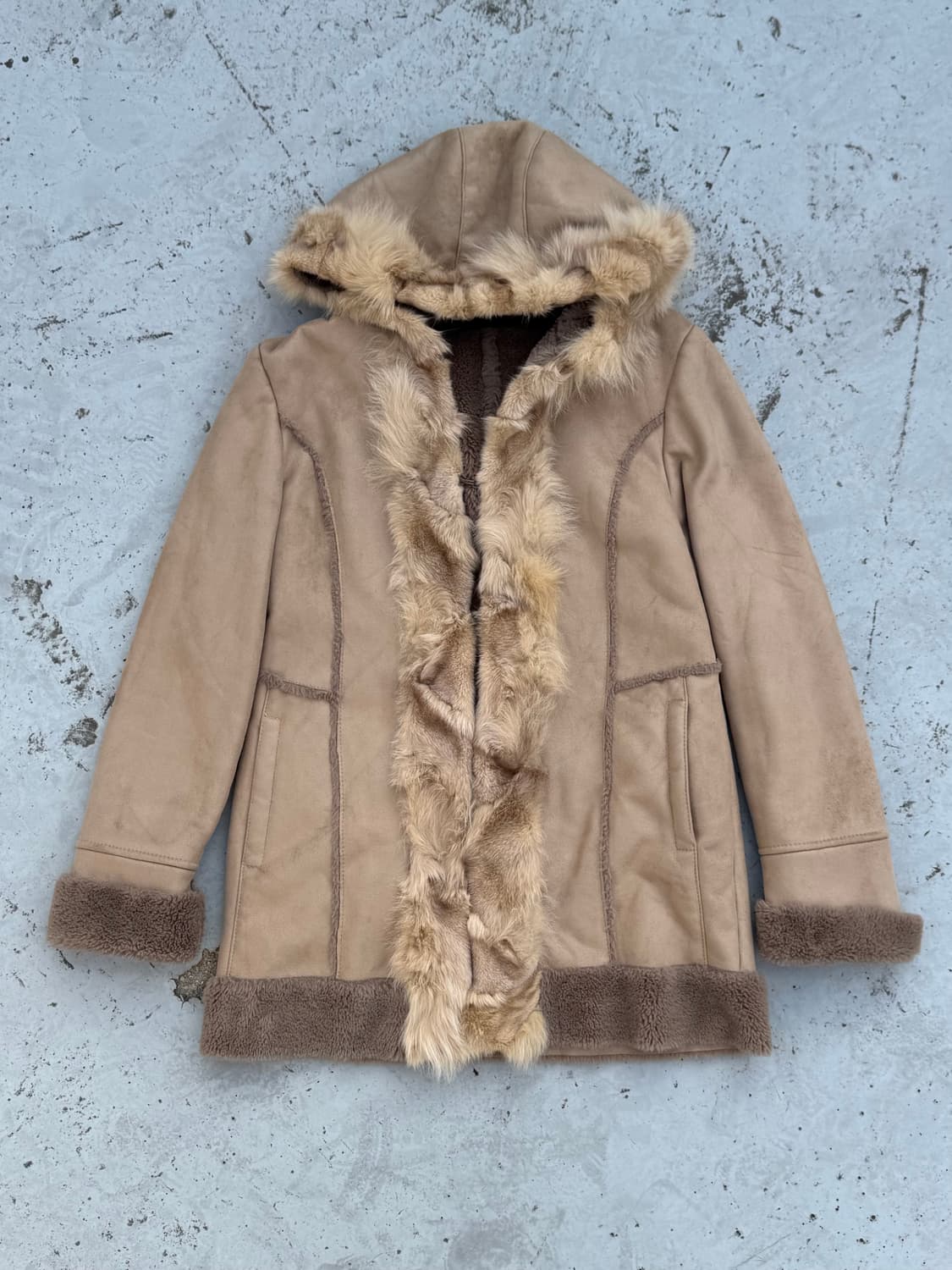 ETTRABE suede Shearling Coat 상품이미지1