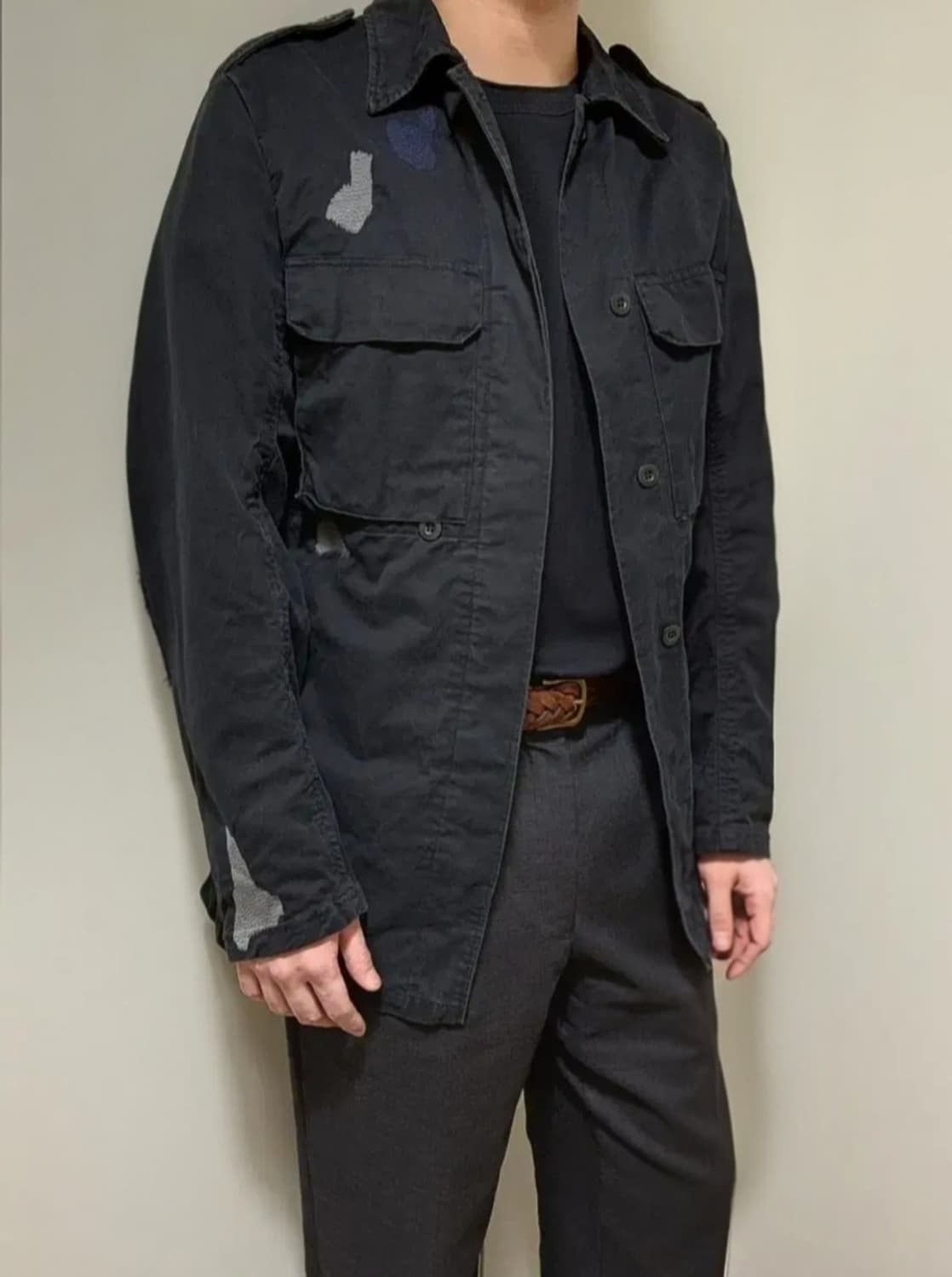 HOO KOO JAPAN 블랙 원워싱 러기드 필드 재킷 상품이미지2