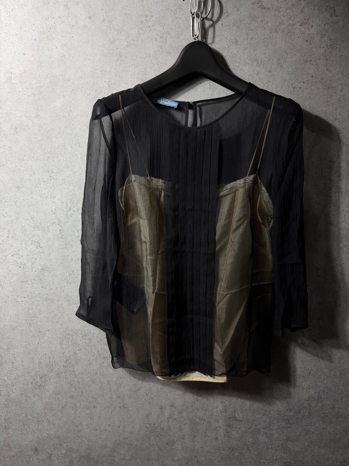 프라다 실크 블라우스탑 상품이미지1