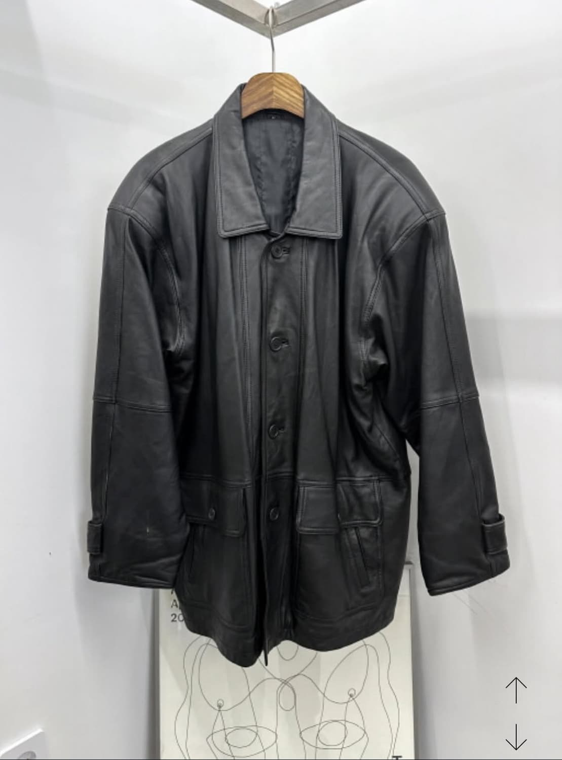 VINTAGE LEATHER CAR COAT  상품이미지1