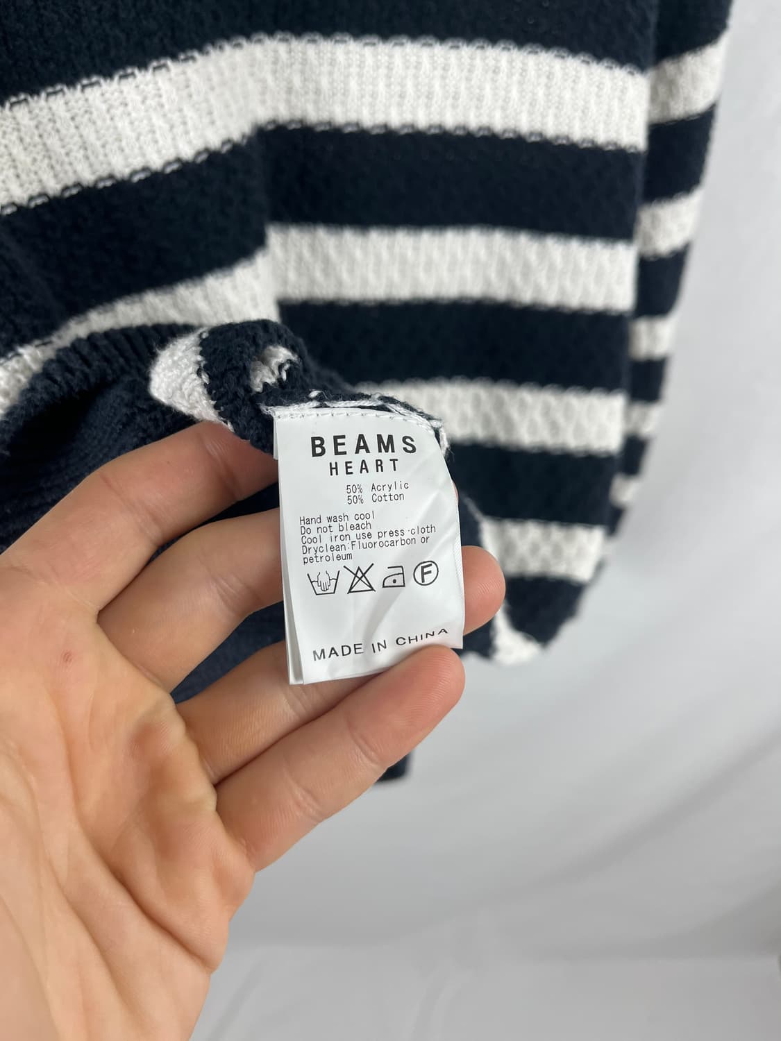 Beams Hearts 스트라이프 코튼 니트 상품이미지6