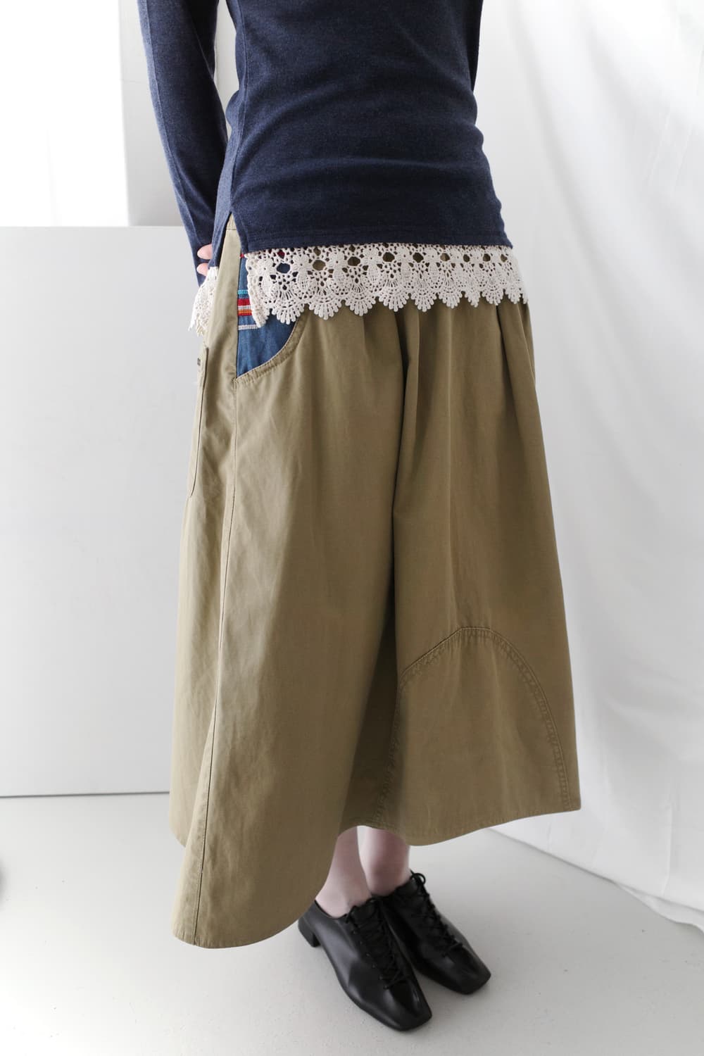 desigual) check embroidery skirt 상품이미지8
