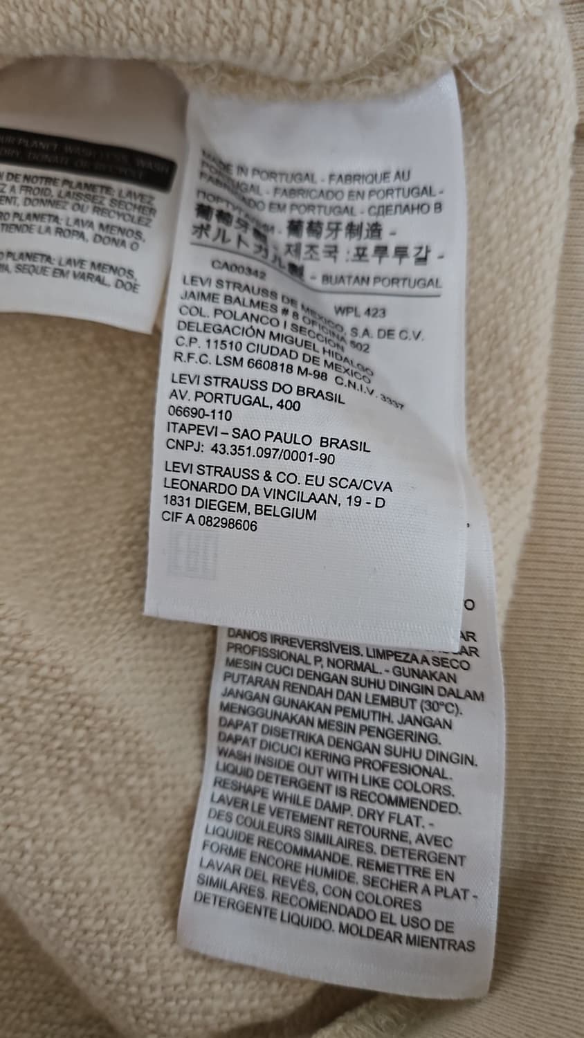 리바이스 LVC 1940's 베이 메도우 스웨트셔츠 더블 크림 M 상품이미지7