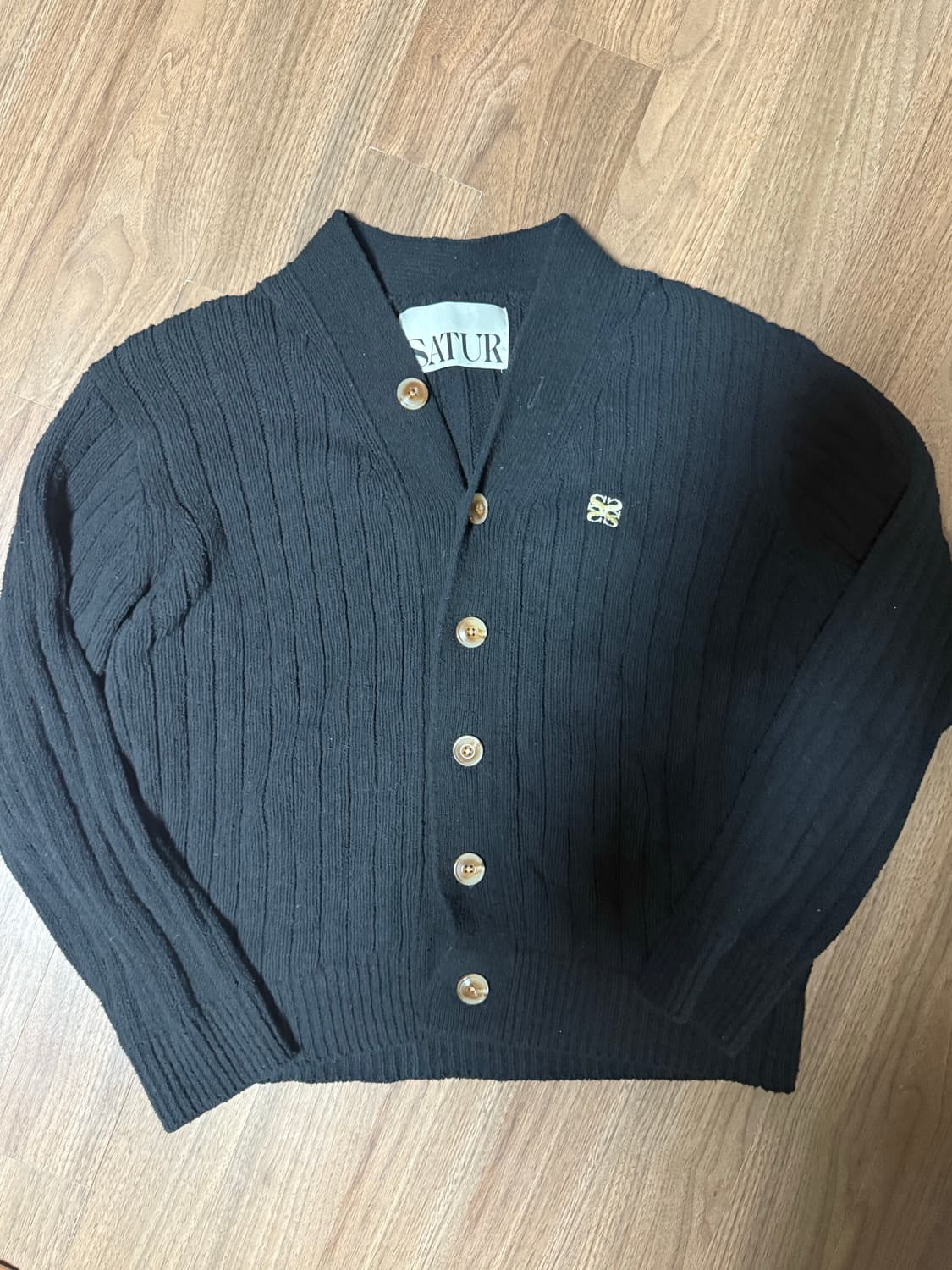 세터 가디건 블랙 L 상품이미지2