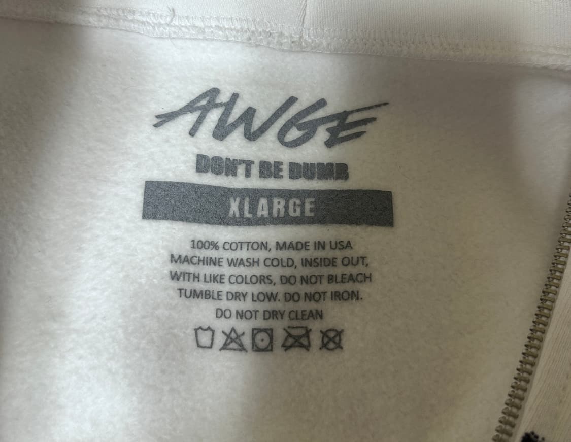 AWGE Don’t Be Dumb 후드 집업 상품이미지3