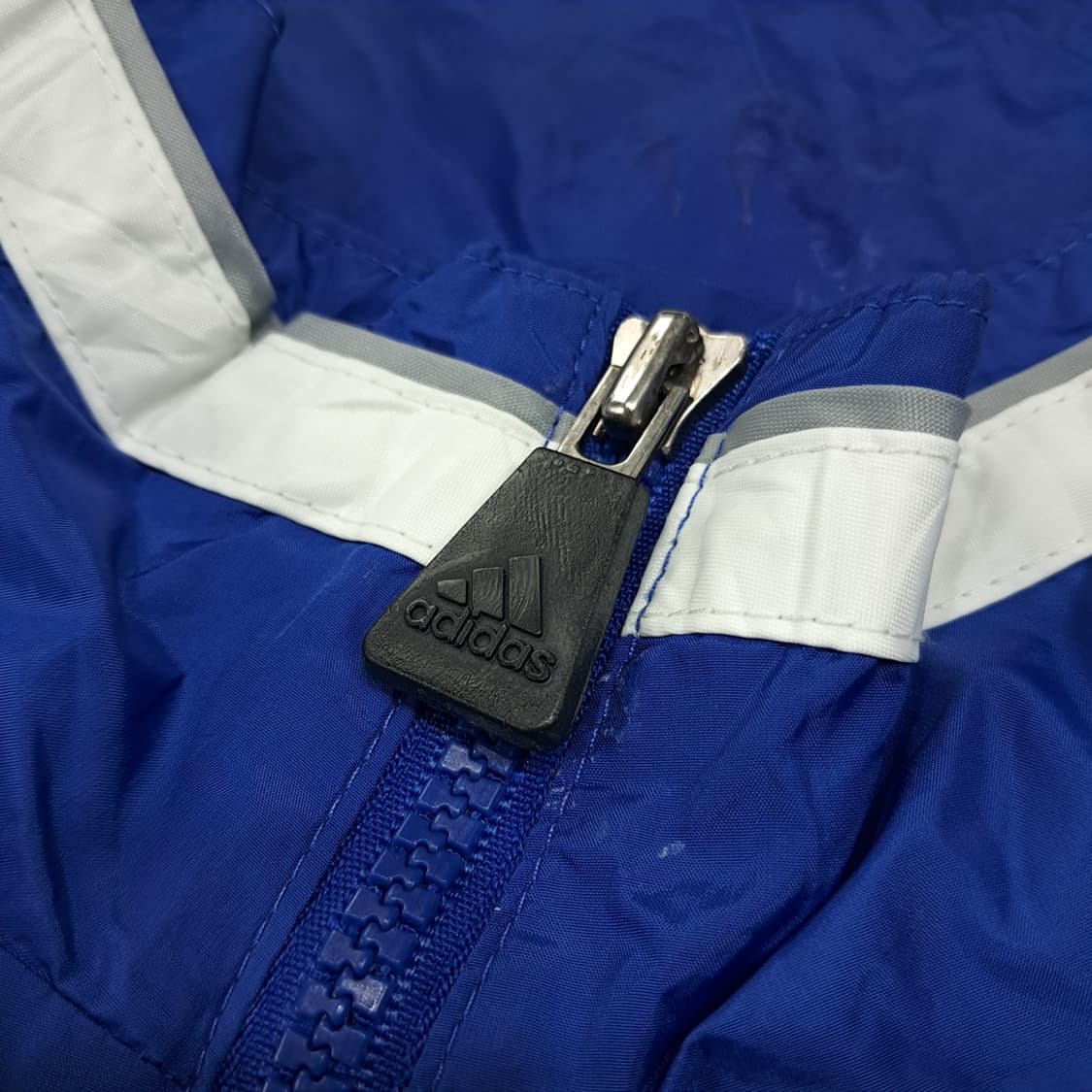 CL734 XL 아디다스 00s 블루 화이트 바람막이 자켓 상품이미지4