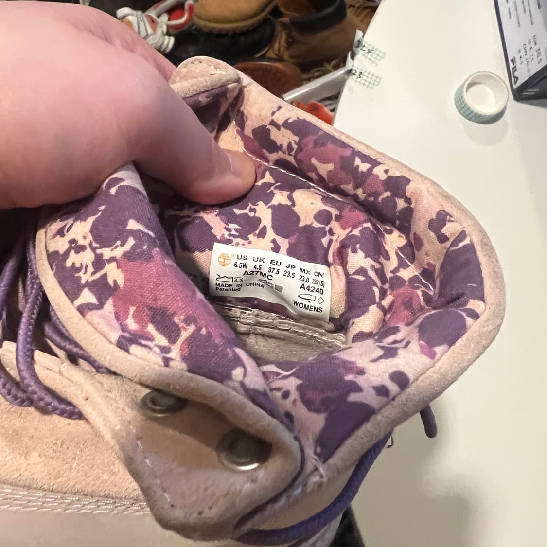 팀버랜드 롤 탑 누벅 핑크 상품이미지6