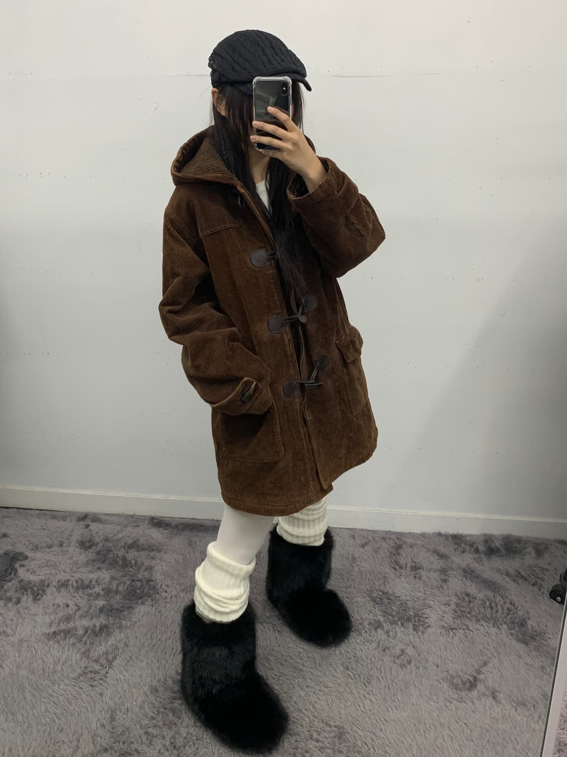 MLB 코듀로이 떡볶이 코트 상품이미지1