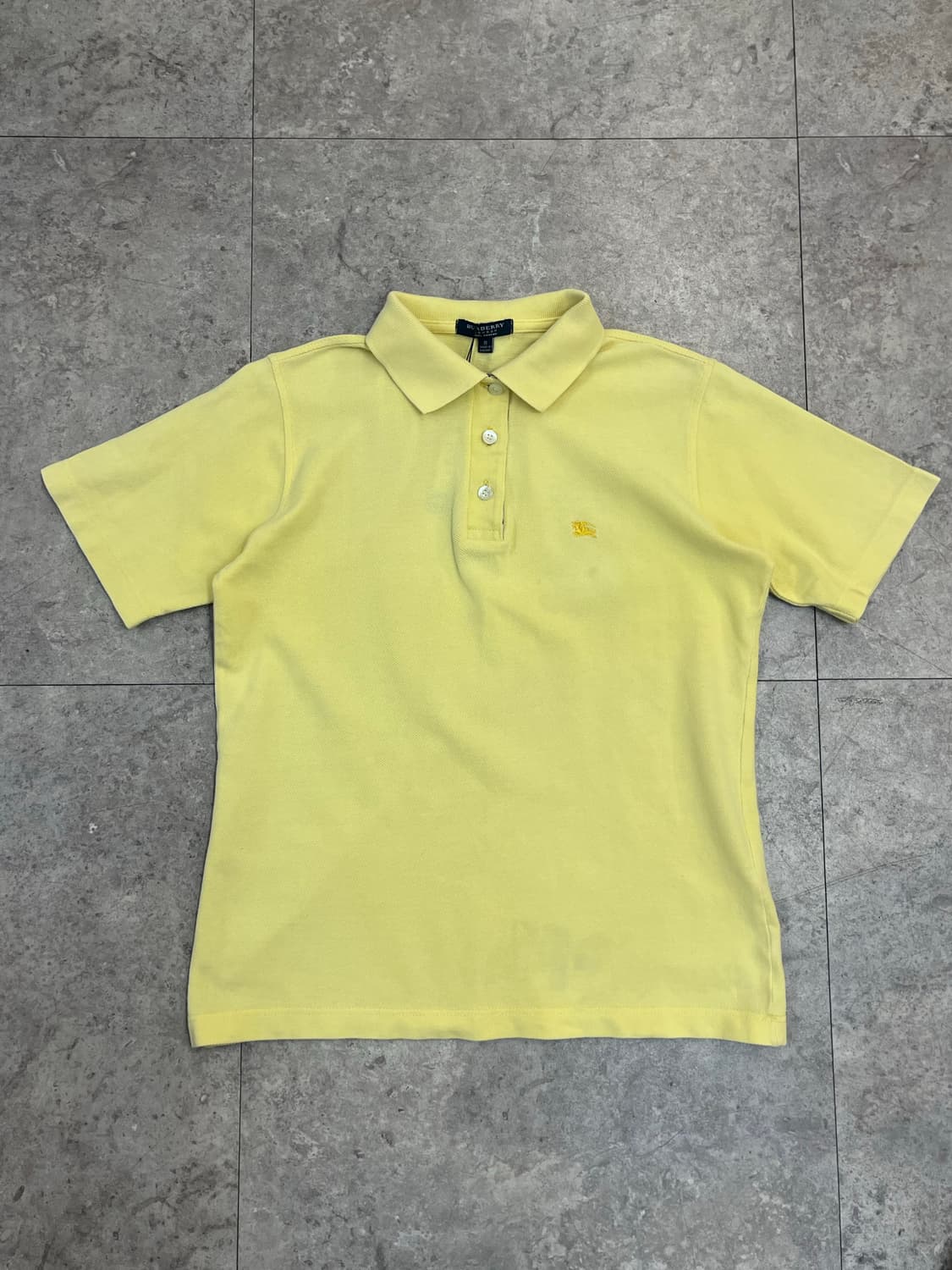버버리 반팔 카라티 옐로우 S #csz3841 상품이미지5