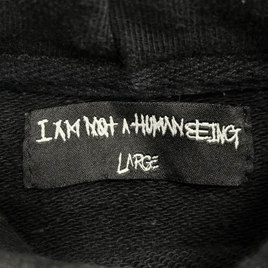 아임낫어휴먼빙 백프린팅 후드티 v1724 상품이미지7